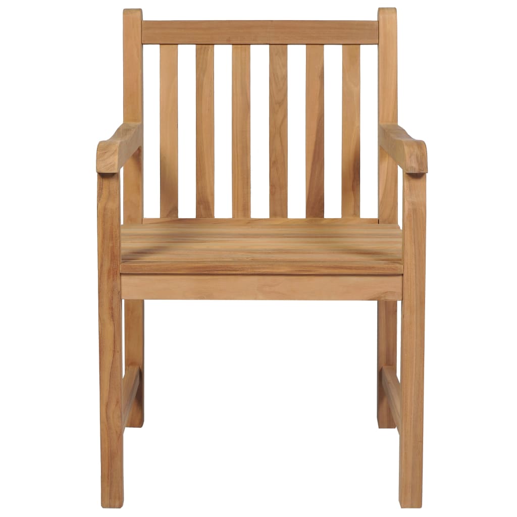 Sedie Da Giardino 2 Pz Con Cuscini Grigi In Massello Di Teak - Image 5