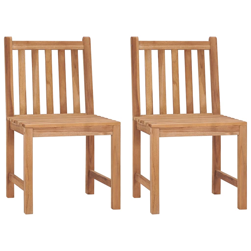 Sedie Da Giardino 2 Pz Con Cuscini In Legno Massello Di Teak - Image 3