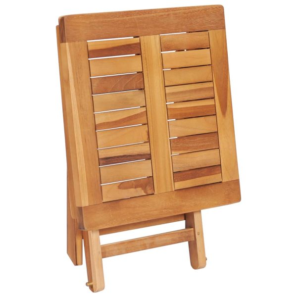 Lettino Prendisole Con Tavolo E Cuscino In Massello Di Teak - Image 6