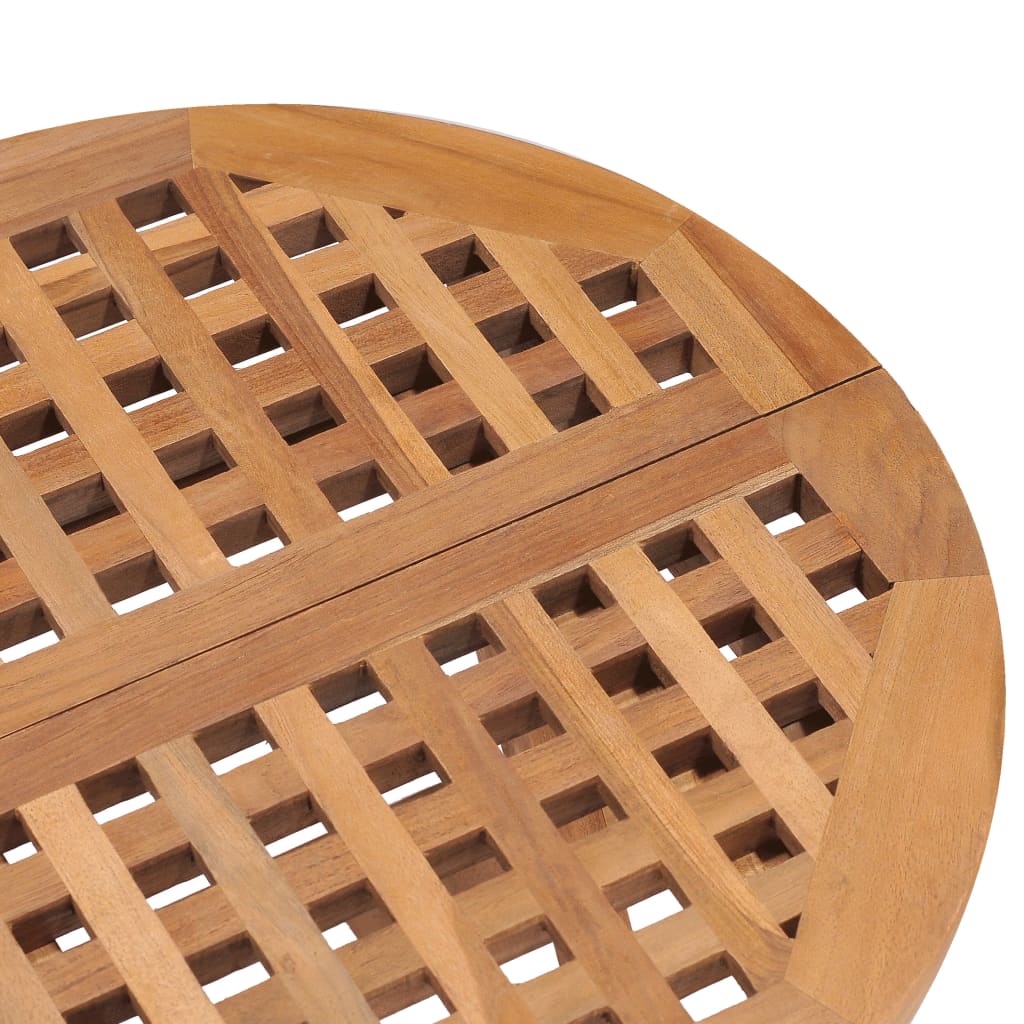 Set Da Pranzo Giardino Pieghevole 3 Pz Cuscino Massello Di Teak - Image 6