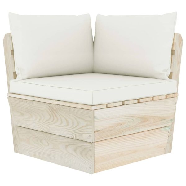 Divano Da Giardino A 2 Posti Su Pallet Con Cuscini Legno Abete - Image 4