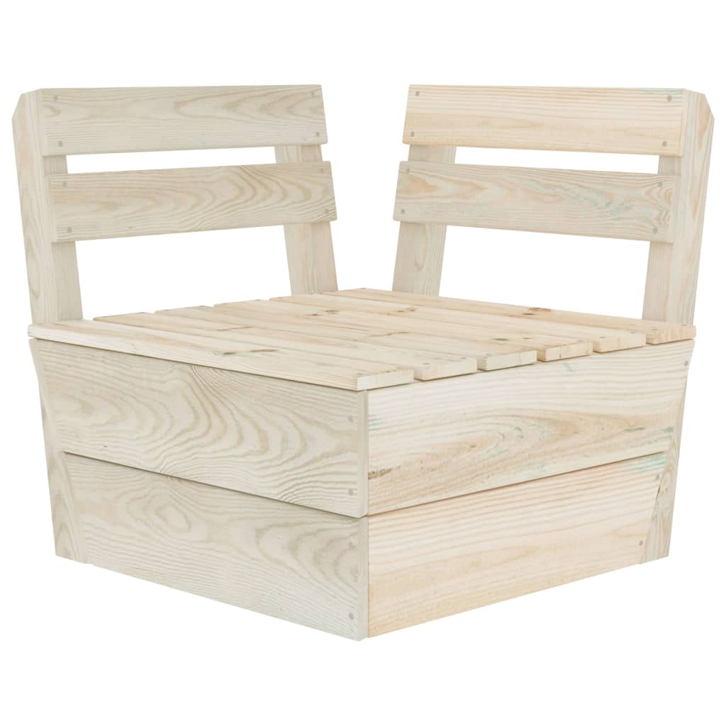 Set Divani Da Giardino Su Pallet 9 Pz In Legno Abete Impregnato - Image 4