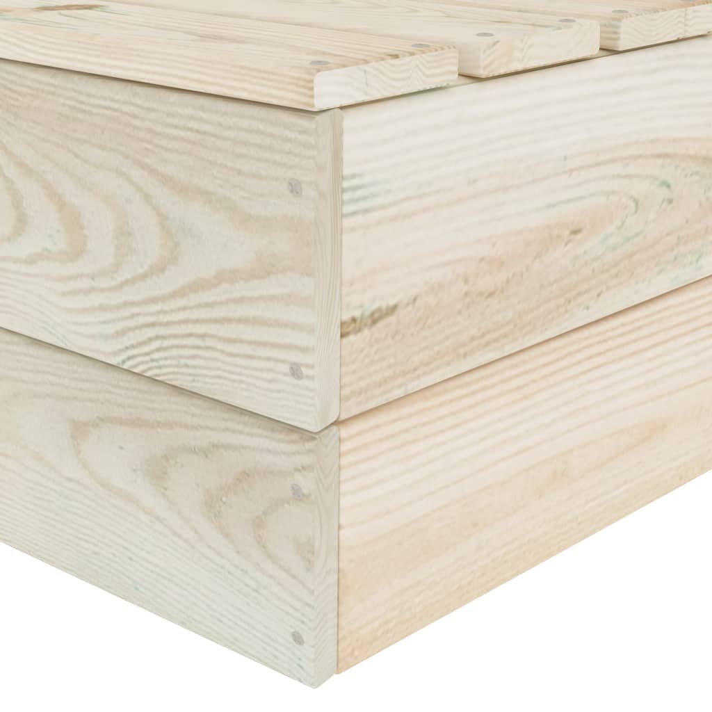 Set Divani Da Giardino Su Pallet 9 Pz In Legno Abete Impregnato - Image 6