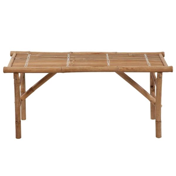 Panca Da Giardino Pieghevole Con Cuscino 118 Cm In Bambù - Image 3