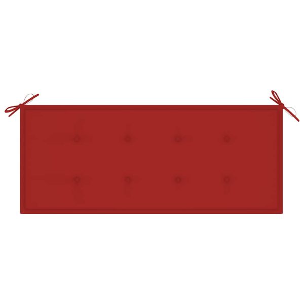Panca Da Giardino Pieghevole Con Cuscino 118 Cm In Bambù - Image 6