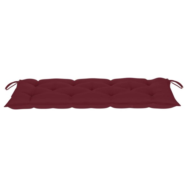 Panca Da Giardino Pieghevole Con Cuscino 118 Cm In Bambù - Image 6