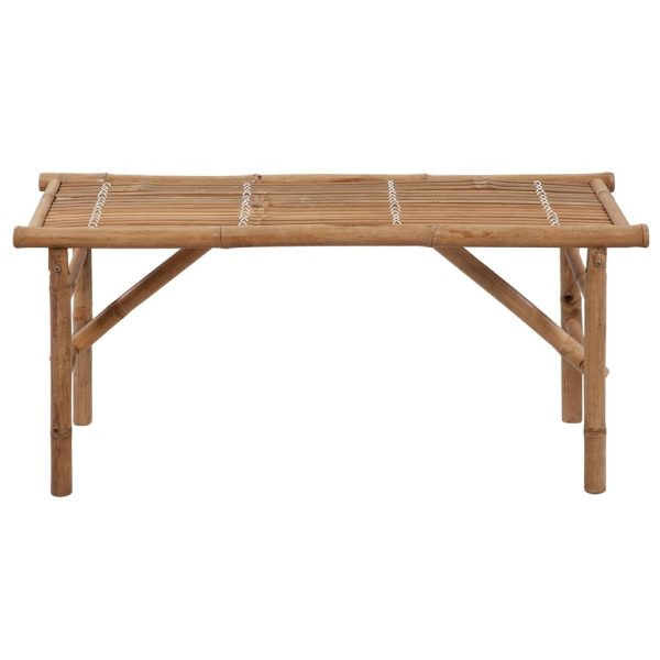Panca Da Giardino Pieghevole Con Cuscino 118 Cm In Bambù - Image 3