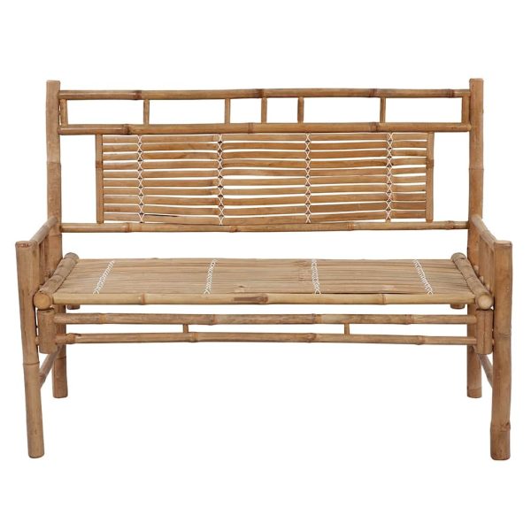 Panca Da Giardino Con Cuscino 120 Cm In Bambù - Image 3