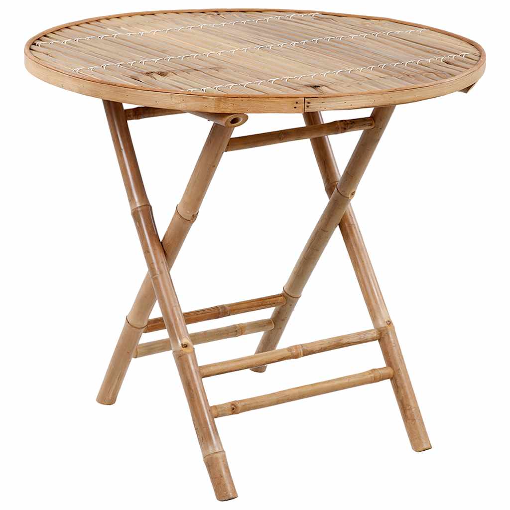 Set Da Pranzo Da Giardino 5 Pz Pieghevole Con Cuscini In Bambù - Image 2