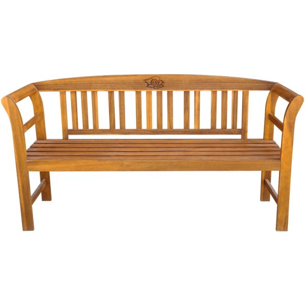 Panca Da Giardino Con Cuscino 157 Cm In Massello Di Acacia - Image 3