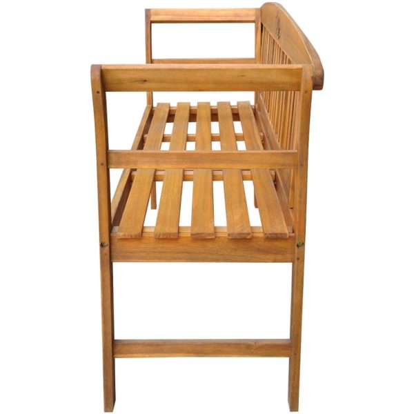 Panca Da Giardino Con Cuscino 157 Cm In Massello Di Acacia - Image 4