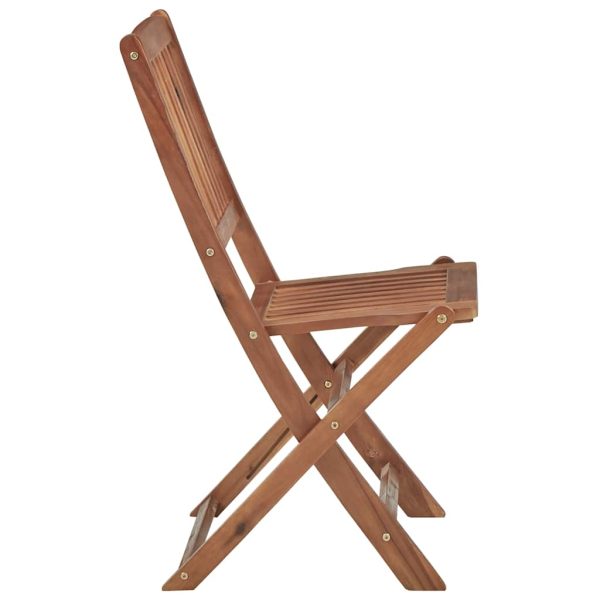 Sedie Da Giardino Pieghevoli 4 Pz Con Cuscini Massello Acacia - Image 6