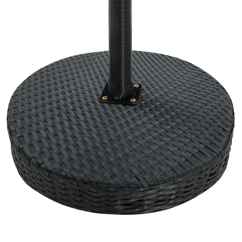 Set Bar Da Giardino 3 Pz Con Cuscini Polyrattan Nero - Image 5