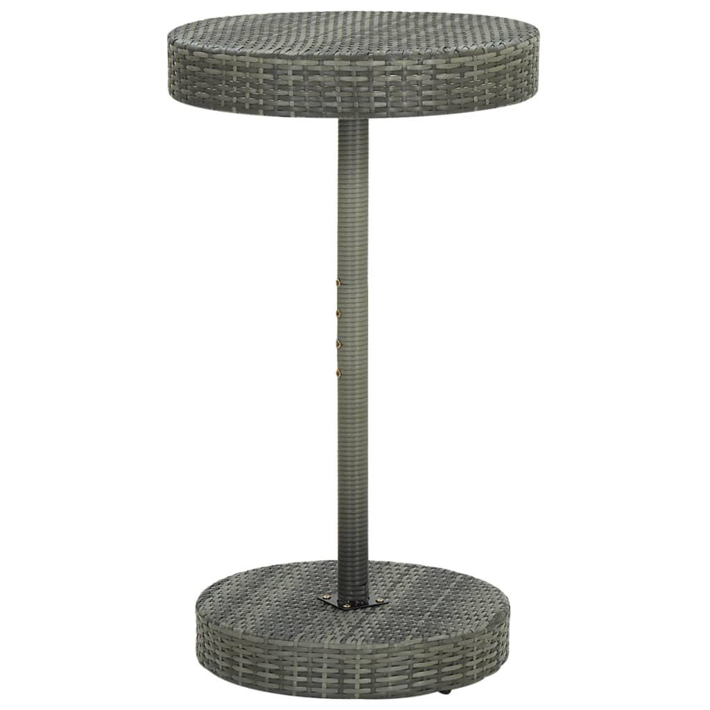 Set Bar Da Giardino 3 Pz Con Cuscini In Polyrattan Grigio - Image 3
