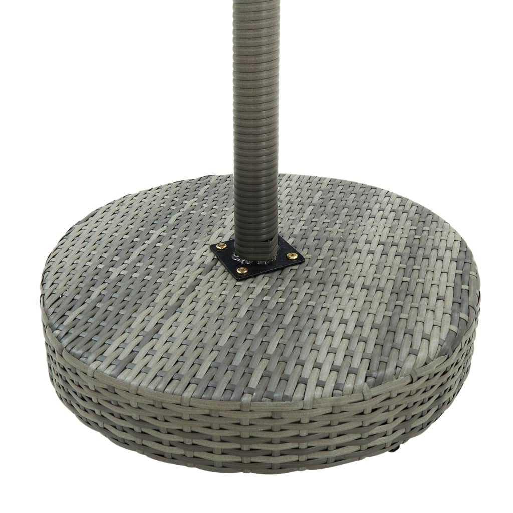 Set Bar Da Giardino 3 Pz Con Cuscini In Polyrattan Grigio - Image 5