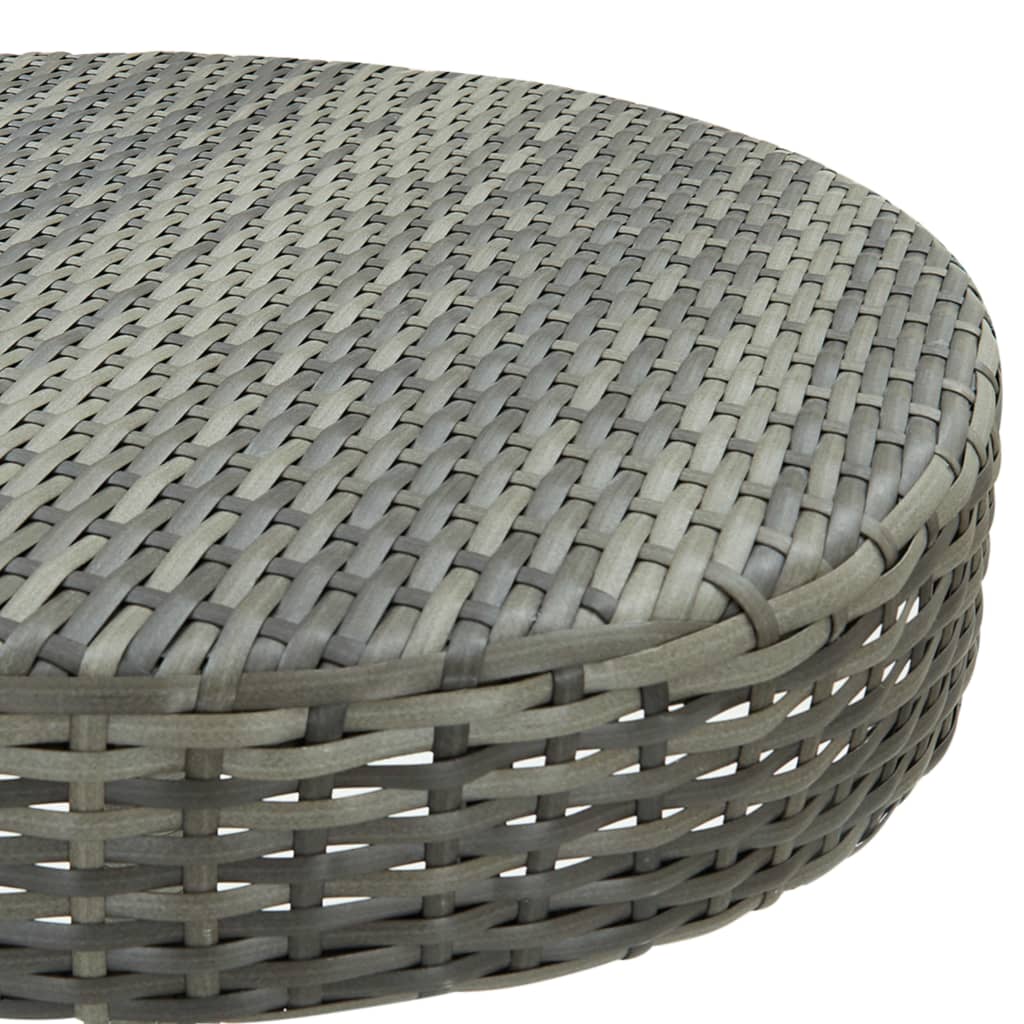 Set Bar Da Giardino 3 Pz Con Cuscini In Polyrattan Grigio - Image 6
