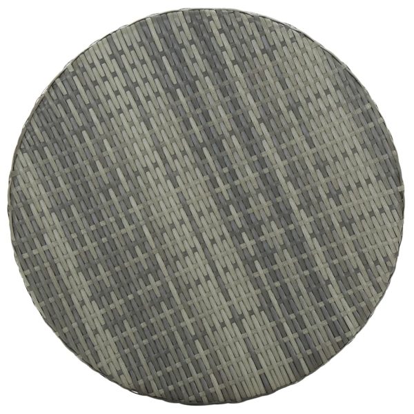 Set Bar Da Giardino 3 Pz In Polyrattan Grigio - Image 4