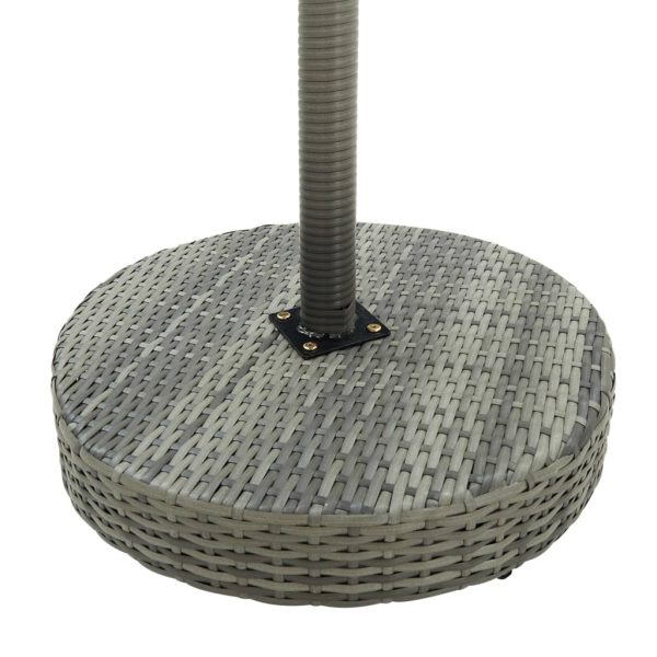 Set Bar Da Giardino 3 Pz In Polyrattan Grigio - Image 5