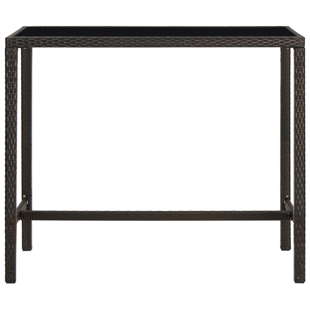 Set Da Bar Da Giardino 7 Pz In Polyrattan Marrone - Image 4
