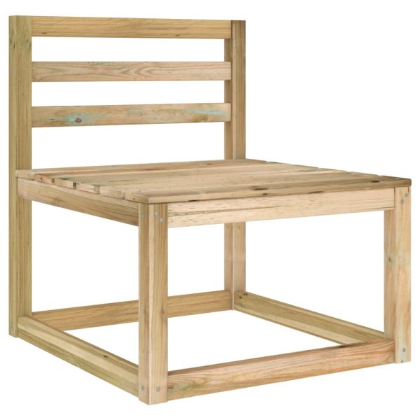 Set Salotto Da Giardino 6 Pz In Legno Di Pino Impregnato Verde - Image 4