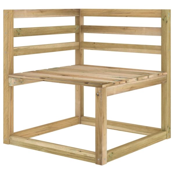 Set Salotto Da Giardino 6 Pz In Legno Di Pino Impregnato Verde - Image 5