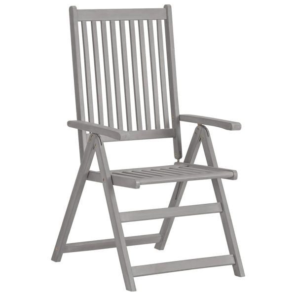 Sedie Da Giardino Reclinabili 4 Pz Con Cuscini Massello Acacia - Image 3