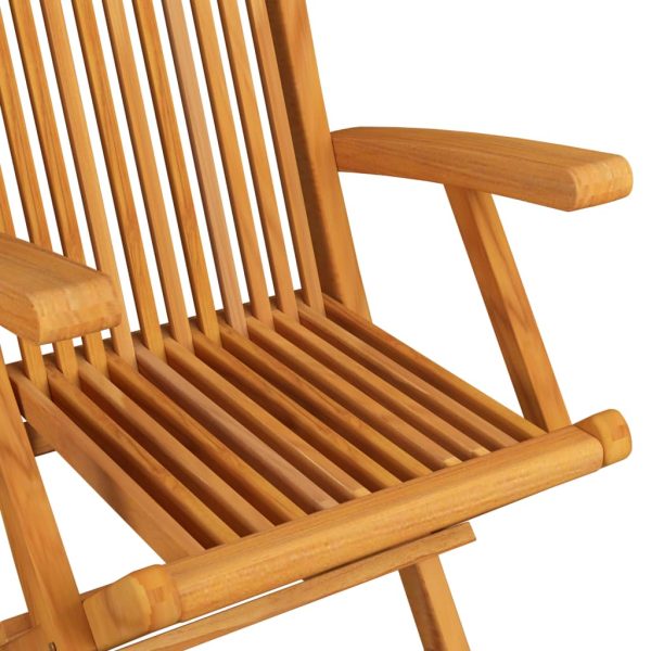 Sedie Da Giardino Pieghevoli 4 Pz In Legno Massello Di Teak - Image 4