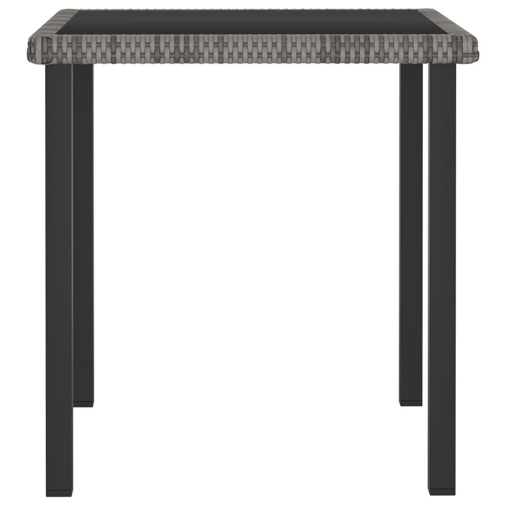Set Da Pranzo Da Giardino 5 Pz In Polyrattan Grigio - Image 4