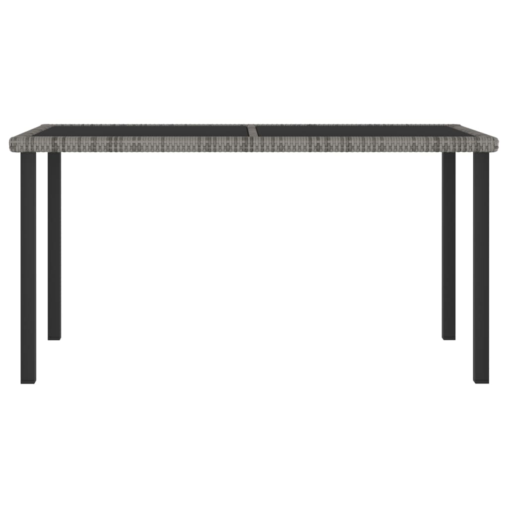 Set Da Pranzo Da Giardino 5 Pz In Polyrattan Grigio - Image 4