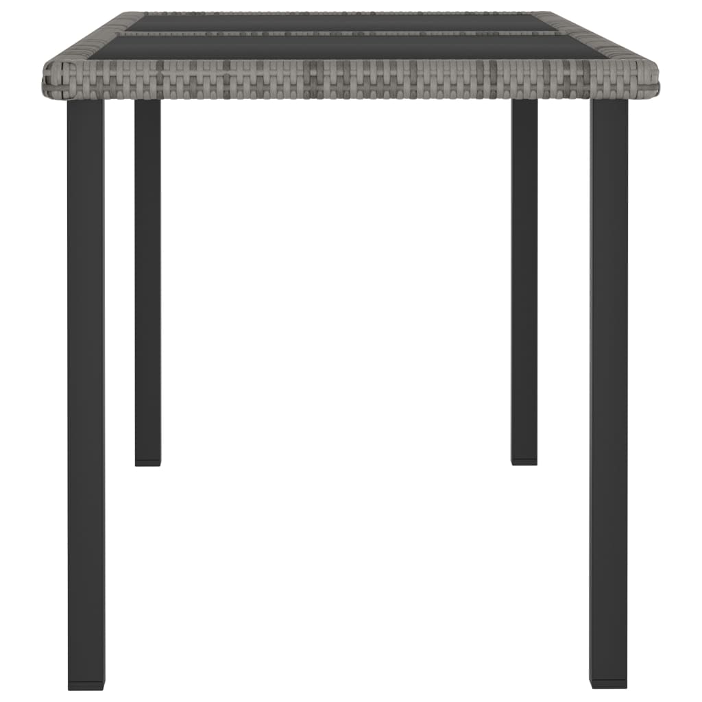 Set Da Pranzo Da Giardino 5 Pz In Polyrattan Grigio - Image 5