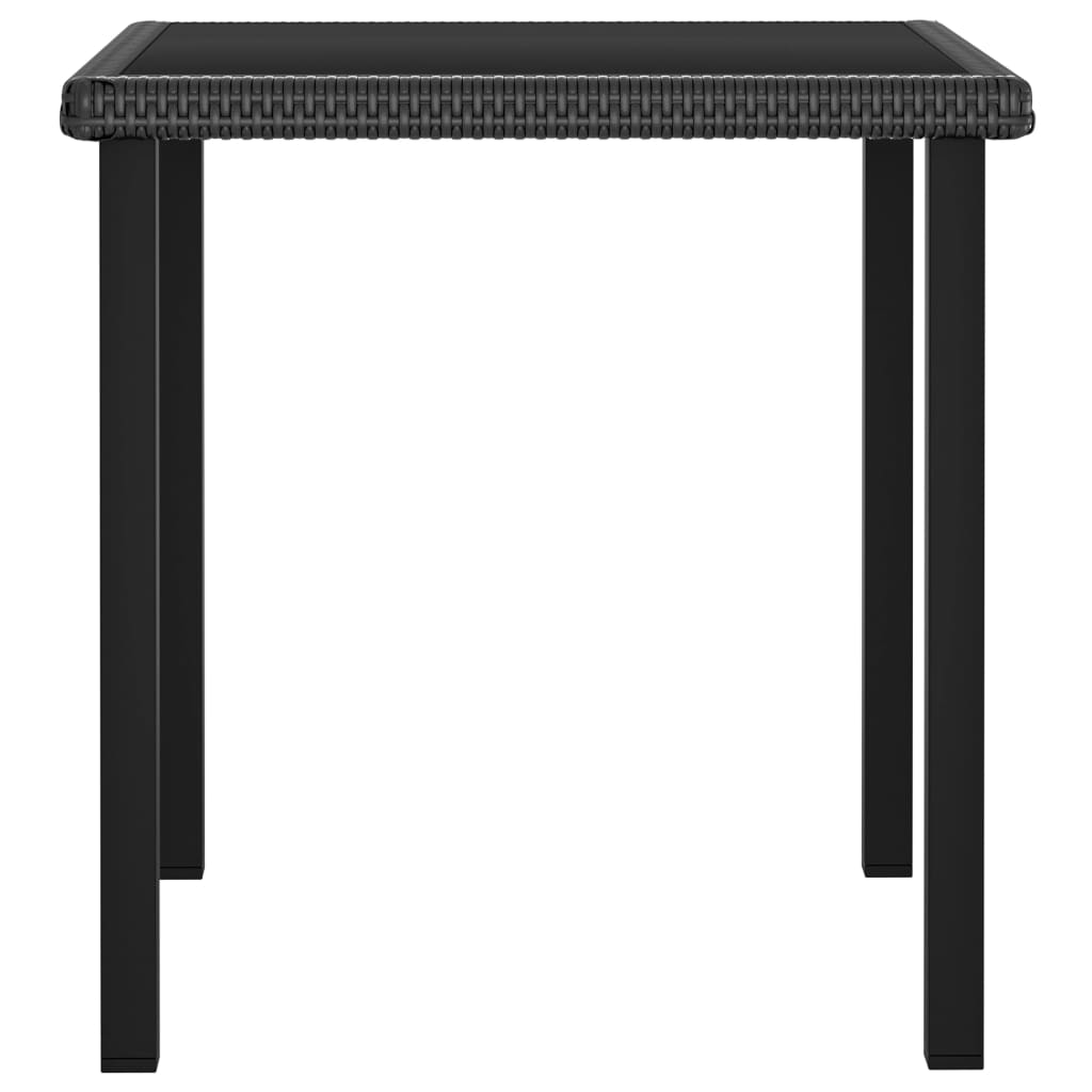 Set Da Pranzo Da Giardino 3 Pz In Polyrattan Nero - Image 4