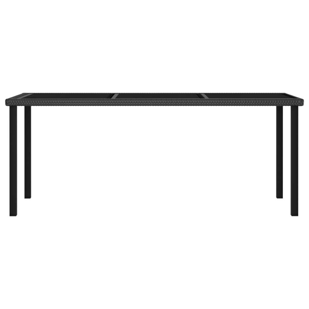 Set Da Pranzo Da Giardino 7 Pz In Polyrattan Nero - Image 4