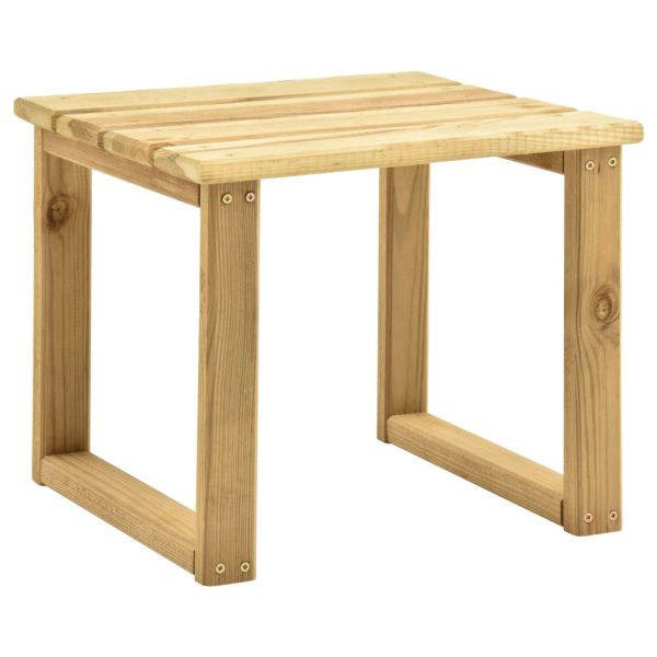 Lettino Da Giardino Con Tavolino Cuscino Legno Pino Impregnato - Image 5