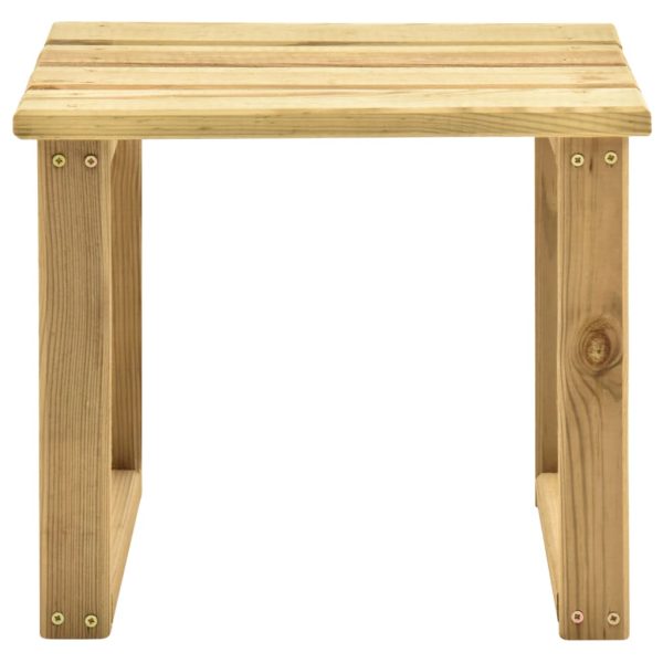 Lettino Da Giardino Con Tavolino Cuscino Legno Pino Impregnato - Image 6