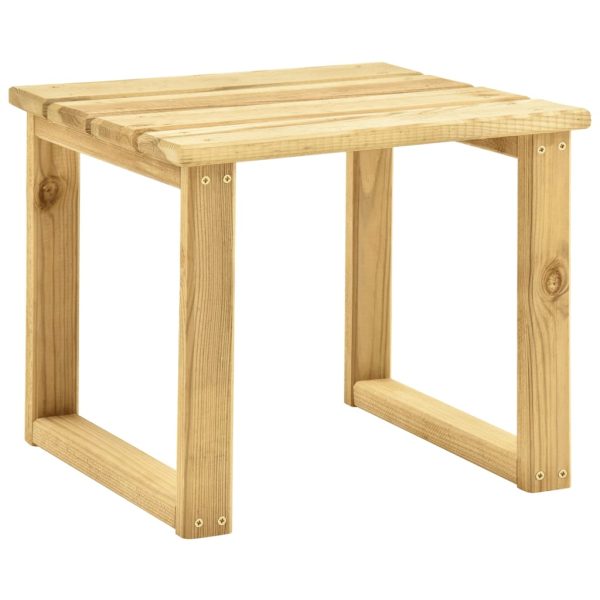 Lettino Da Giardino Con Tavolino Cuscino Legno Pino Impregnato - Image 4