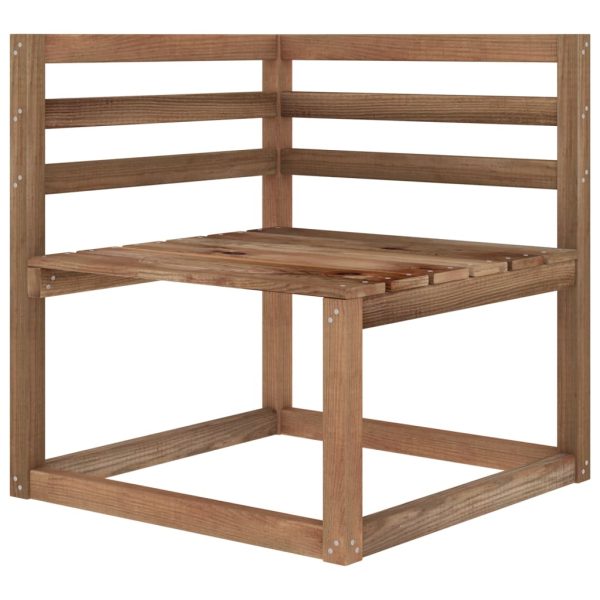 Divano Da Giardino Pallet 2 Posti Cuscini Blu Chiaro Legno Pino - Image 4