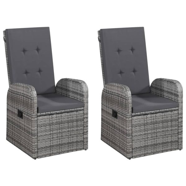 Set Mobili Da Pranzo Per Giardino 5 Pz Grigio - Image 2