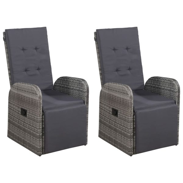 Set Mobili Da Pranzo Per Giardino 5 Pz Grigio - Image 3