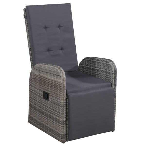 Set Mobili Da Pranzo Per Giardino 5 Pz Grigio - Image 4