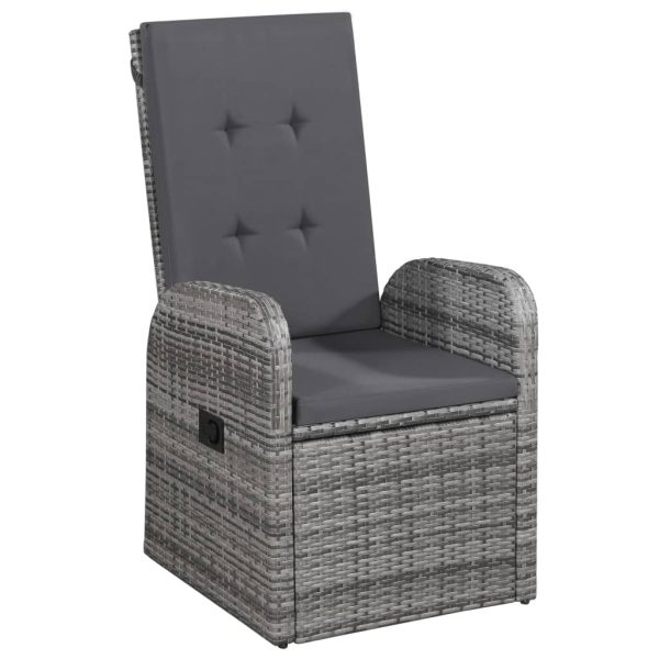 Set Mobili Da Pranzo Per Giardino 5 Pz Grigio - Image 5