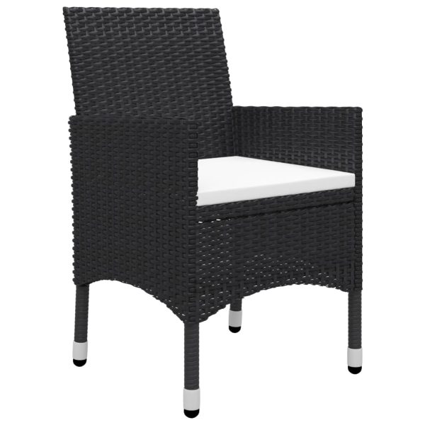 Set Mobili Da Pranzo Per Giardino 5 Pz Nero - Image 6