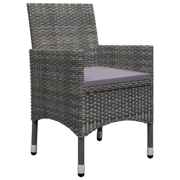 Set Mobili Da Pranzo Per Giardino 7 Pz Grigio - Image 6