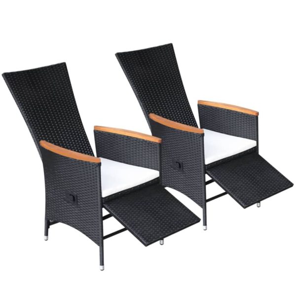 Set Mobili Da Pranzo Per Giardino 5 Pz Nero - Image 5