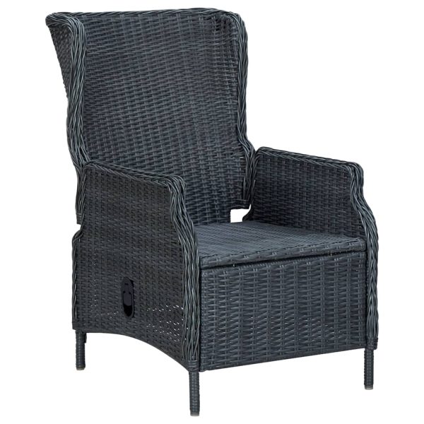 Set Mobili Da Pranzo Per Giardino 5 Pz Grigio Scuro - Image 4