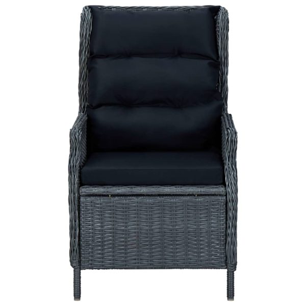 Set Mobili Da Pranzo Per Giardino 5 Pz Grigio Scuro - Image 5