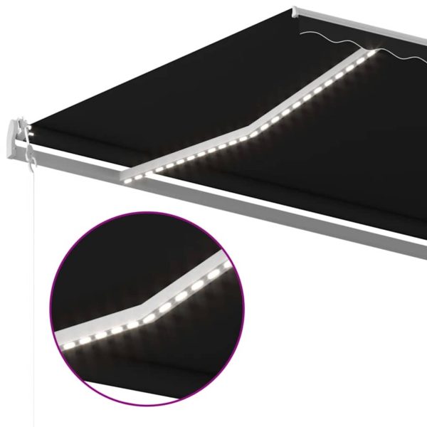 Tenda Automatica Con Sensore Vento E Led 500x300 Cm Antracite - Image 5