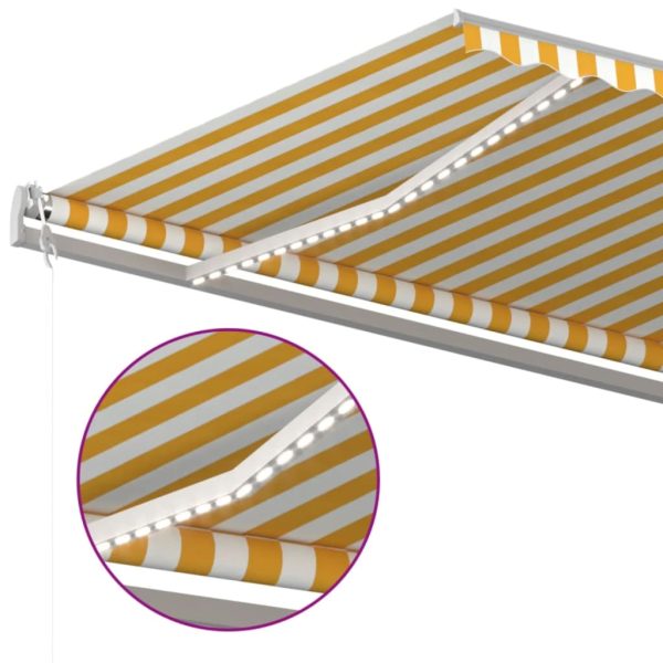 Tenda Automatica Con Sensore Vento Led 600x300 Cm Gialla Bianca - Image 5