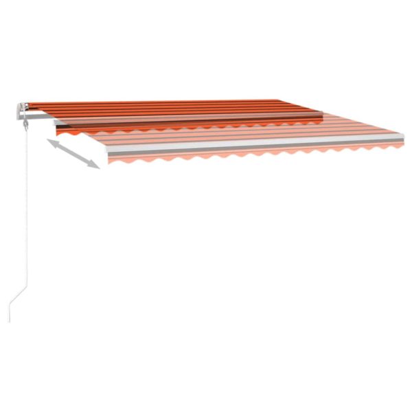 Tenda Automatica Sensore Vento E Led 400x350 Cm Arancio Marrone - Image 3