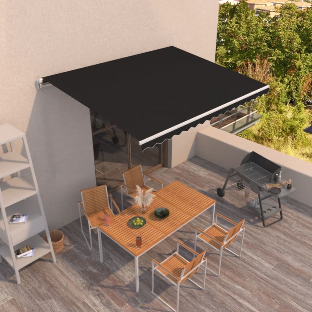 Tenda Da Sole Retrattile Manuale 450x350 Cm Antracite