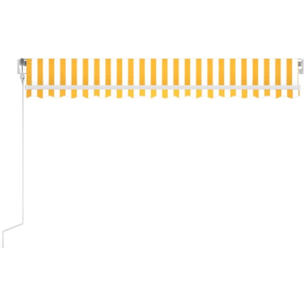 Tenda Automatica Con Sensore Vento Led 450x350 Cm Gialla Bianca - Image 4